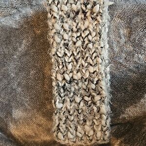 Sparkly Grey and White Knit Headband/Headwrap